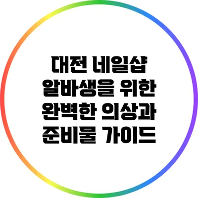 대전 네일샵 알바생을 위한 완벽한 의상과 준비물 가이드