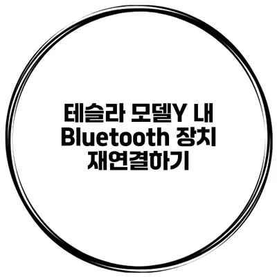 테슬라 모델Y 내 Bluetooth 장치 재연결하기